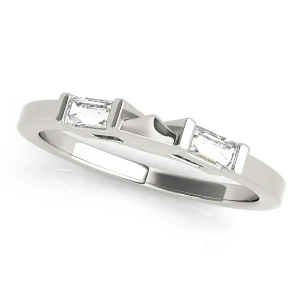 leeba Lab-Created Baguette cut Bar-Set  Two Stone Diamond Ring