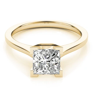 Dorothy Lab-Created Diamond Yellow Gold 4 Prong Classic Solitaire Engagement Ring