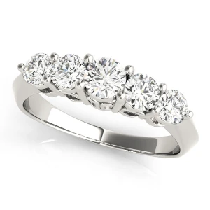 Cadence Lab-Created Prong 5 Stone Diamond Ring