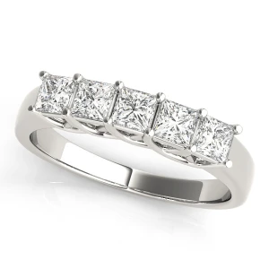 Semaj Lab-Created White Gold Prong-Set  Diamond Ring