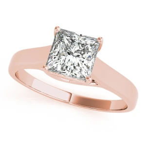 Dixie Lab-Created Rose Gold 4 Prong Solitaire Diamond Ring