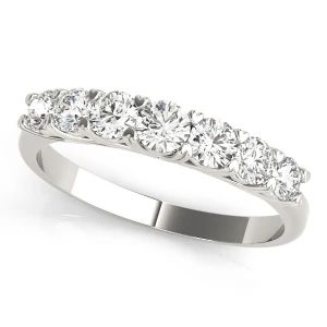 Avah Lab-Created White Gold Prong 7 Stone Diamond Ring