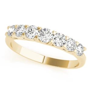 Avah Lab-Created Yellow Gold Prong 7 Stone Diamond Ring