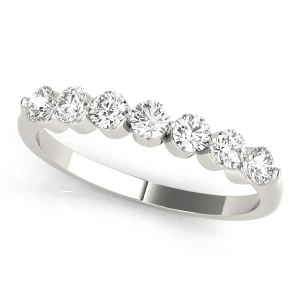 Avalynn Lab-Created White Gold Prong 7 Stone Diamond Ring