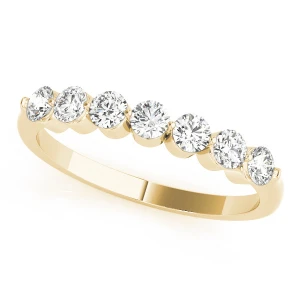 Avalynn Lab-Created Yellow Gold Prong 7 Stone Diamond Ring
