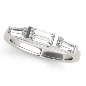 Lariah Lab-Created Platinum Bar-Set Trilogy Diamond Ring