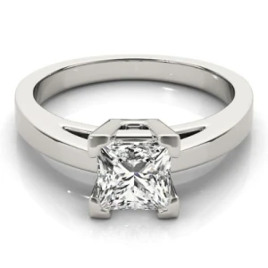 Donna Lab-Created Platinum 4 Prong Solitaire Diamond Ring