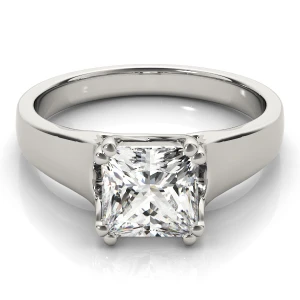 Jesslyn Lab-Created Diamond White Gold Classic Solitaire Engagement Ring