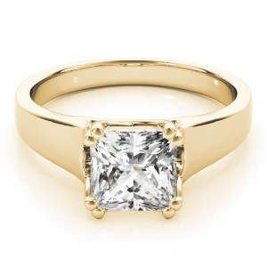 Jesslyn Lab-Created Diamond Yellow Gold Classic Solitaire Engagement Ring
