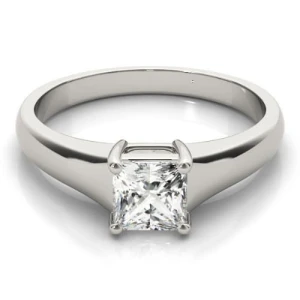 Draya Lab-Created Platinum 4 Prong Solitaire Diamond Ring