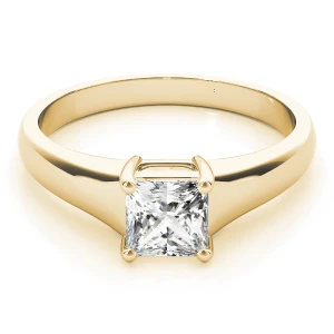 Draya Lab-Created Yellow Gold 4 Prong Solitaire Diamond Ring