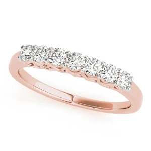 Elowen Lab-Created Rose Gold Prong 7 Stone Diamond Ring