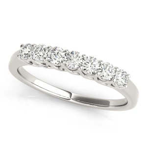 Elowen Lab-Created White Gold Prong 7 Stone Diamond Ring