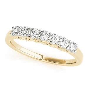 Elowen Lab-Created Yellow Gold Prong 7 Stone Diamond Ring