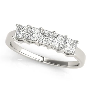 Sadiya Lab-Created White Gold Prong-Set  Diamond Ring