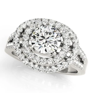 Kyrah Natural Round cut Halo Diamond Ring