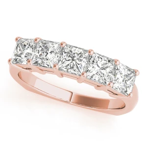 Sherly Lab-Created Rose Gold Prong-Set  Diamond Ring