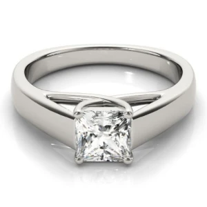 Danitza Lab-Created Platinum 4 Prong Solitaire Diamond Ring