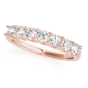 Siya Lab-Created Rose Gold Prong 7 Stone Diamond Ring