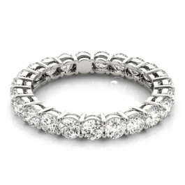 1.10-4.75 Carat Round Cut Diamond Natural And Lab-Grown Eternity Ring With Claw-Set
