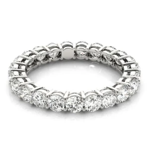 Emmanuella Lab-Created White Gold 4 Prong  Diamond Ring