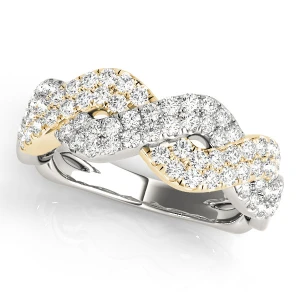 Cynal Natural Yellow Gold Diamond for Women Wedding Ring