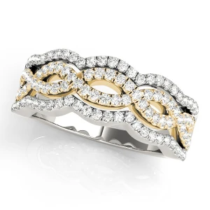  Cynewise Natural Yellow Gold Diamond for Women Wedding Ring