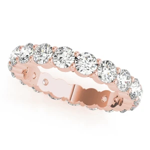 Ellee Lab-Created Rose Gold 4 Prong  Diamond Ring