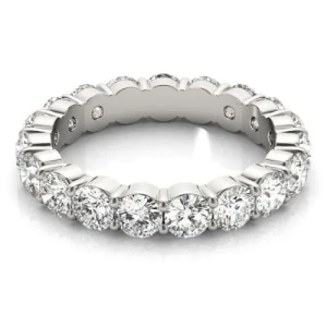 Ellee Lab-Created White Gold 4 Prong  Diamond Ring