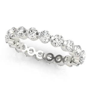 Ellorie Lab-Created White Gold Prong  Diamond Ring