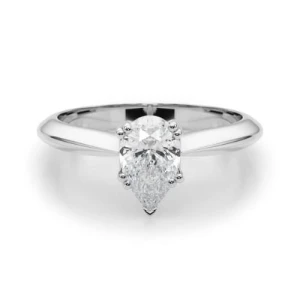 Dionne Lab-Created Diamond Pear cut Double Prong  Classic Solitaire Engagement Ring