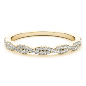 Chelana Natural Yellow Gold Diamond for Women Wedding Ring