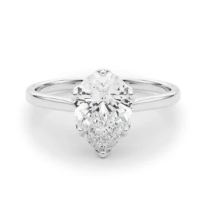 Deliah Lab-Created Diamond Pear cut 6 Prong  Classic Solitaire Engagement Ring