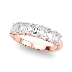Viola Lab-Created Rose Gold Prong 7 Stone Diamond Ring