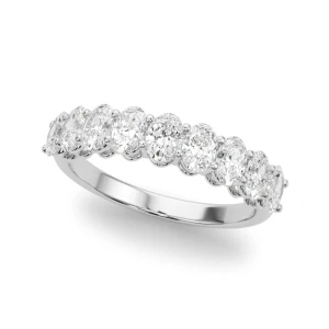 Riya Lab-Created Prong Half Eternity Diamond Ring