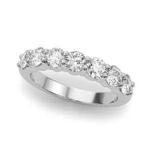 Rosalee Lab-Created White Gold Prong 7 Stone Diamond Ring