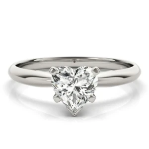 Donia Natural Platinum 4 Prong Solitaire Diamond Ring