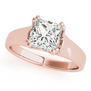 Dortha Lab-Created Diamond Rose Gold Double Prong Classic Solitaire Engagement Ring