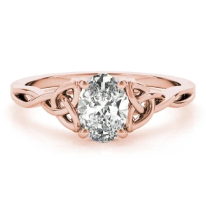 Molly Lab-Created Diamond Rose Gold 4 Prong Classic Solitaire Engagement Ring