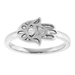Marisa Natural Round cut Bezel  Solitaire Diamond Ring