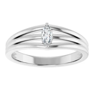 Maida Natural Marquise cut 2 Prong  Solitaire Diamond Ring