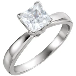 Marcia Natural Platinum 4 Prong Solitaire Diamond Ring