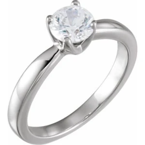Maryanne Natural Round cut 4 Prong  Solitaire Diamond Ring