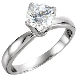 Mattea Natural Round cut 4 Prong  Solitaire Diamond Ring