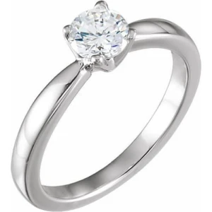 Mandy Natural Round cut 4 Prong  Solitaire Diamond Ring