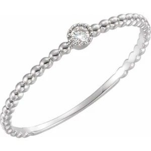 Maila Natural Platinum Bezel Solitaire Diamond Ring