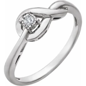 Madelin Natural Platinum 4 Prong Solitaire Diamond Ring