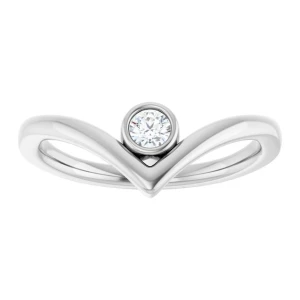 Maricela Lab-Created Diamond Bezel Classic Solitaire Engagement Ring