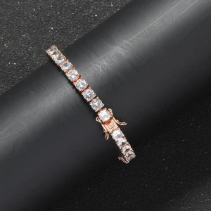 Stormy Lab-Created Rose Gold 4 Prong Diamond Tennis Bracelet