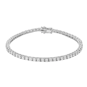 Stormy Lab-Created Round cut 4 Prong Diamond Tennis Bracelet